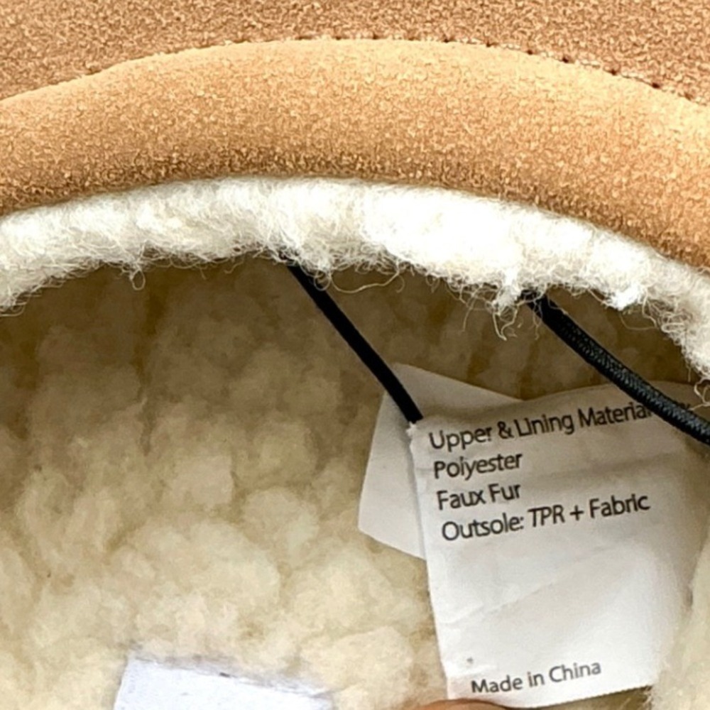 Nordstrom Rack Mens Size 9-10 Slippers Tan Quilted Faux Fur Puffer MSRP $30 - Picture 5 of 14